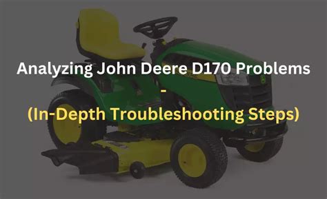 deere d170|john deere d170 problems.